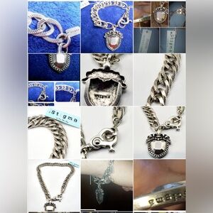 STIGMA CELTIC OXIDIZED BRACELET SIGNED NWT ENGRAVABLE 8.5” Fleur De Lis UNISEX